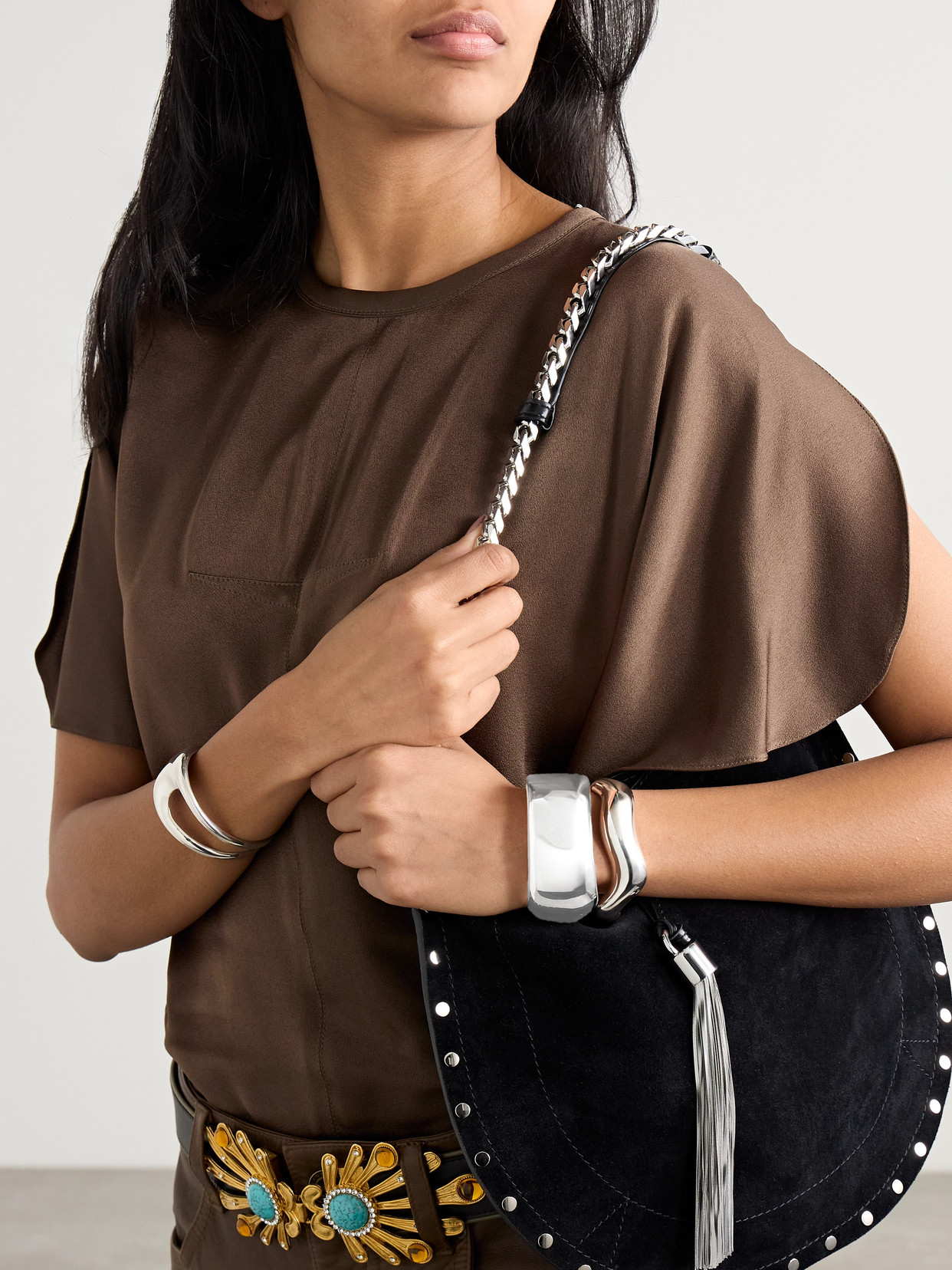 Isabel Marant Lupita Silver-tone Cuff In Silver