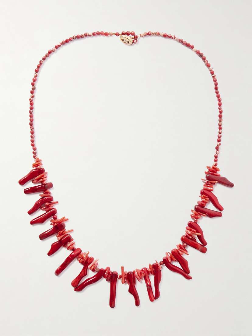 Isabel Marant Jolana Gold-tone Jasper And Bone Necklace