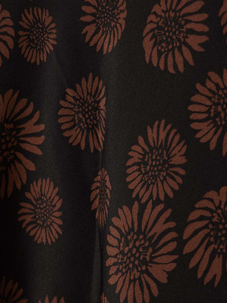 floral-print silk crepe de chine maxi dress