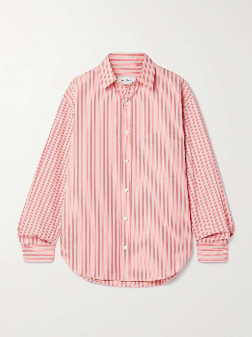 Matteau Striped Cotton-poplin Shirt
