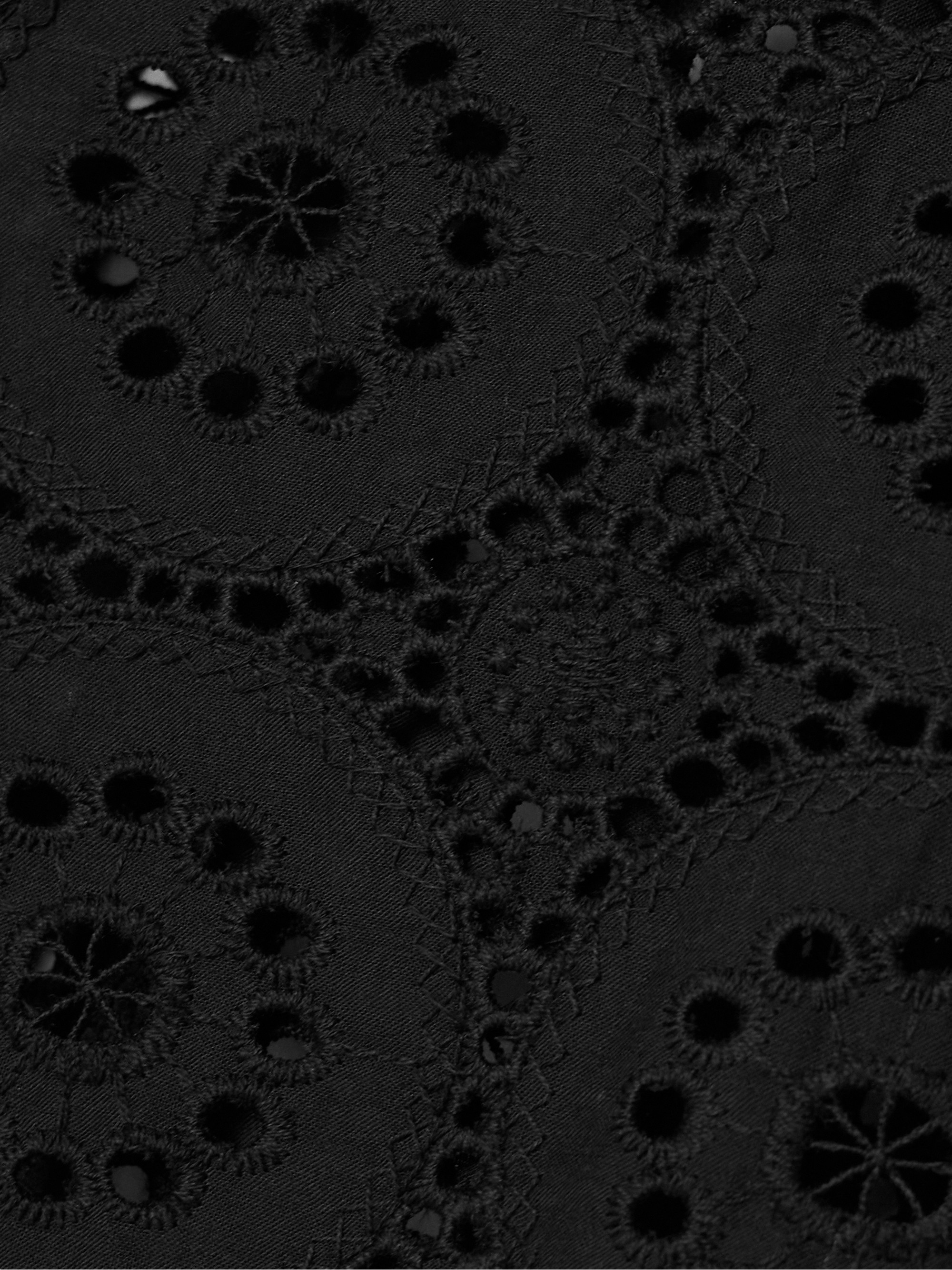 Matteau Cropped scalloped broderie anglaise cotton top thumbnail
