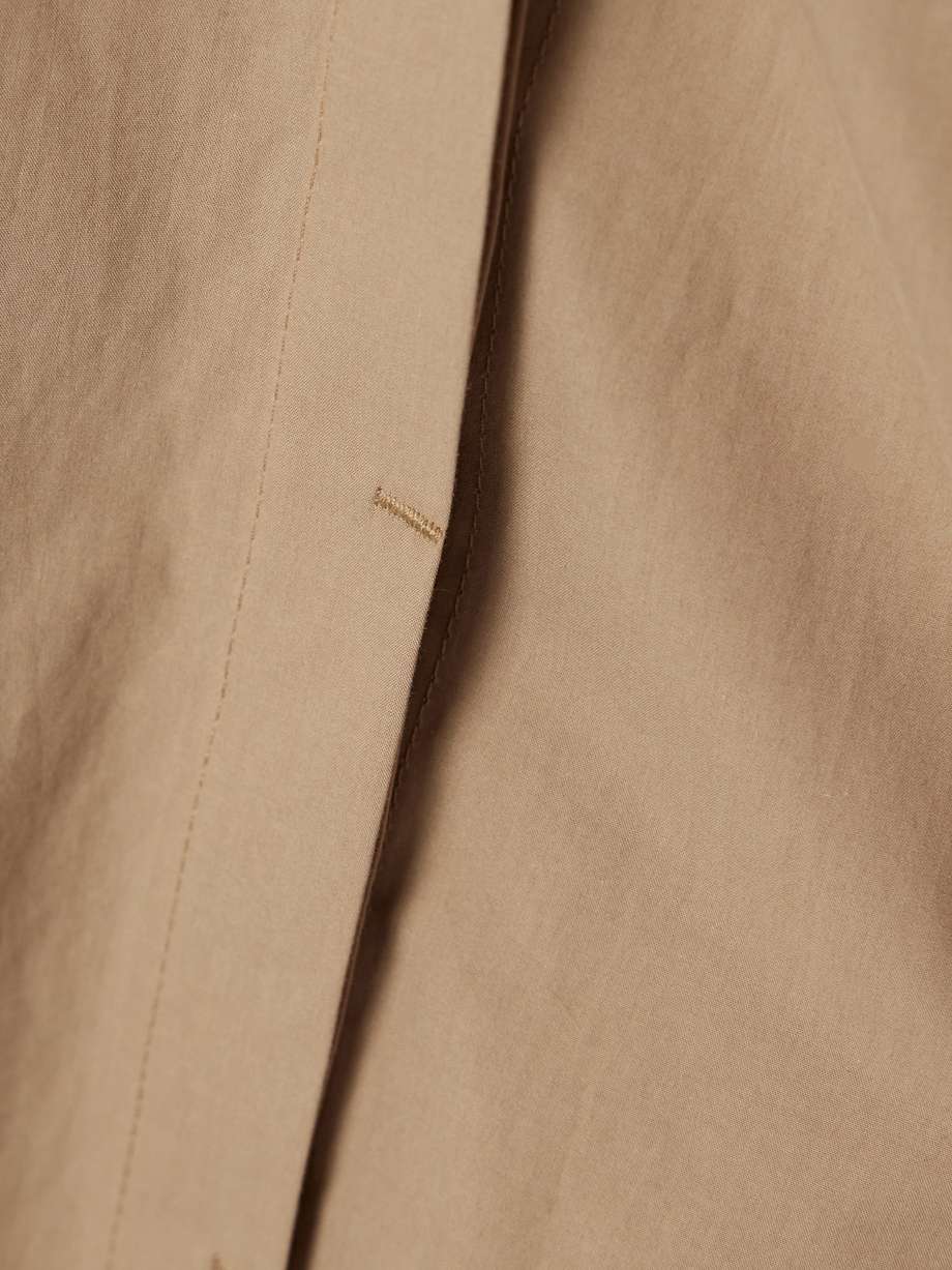 belted organic cotton-poplin mini shirt dress