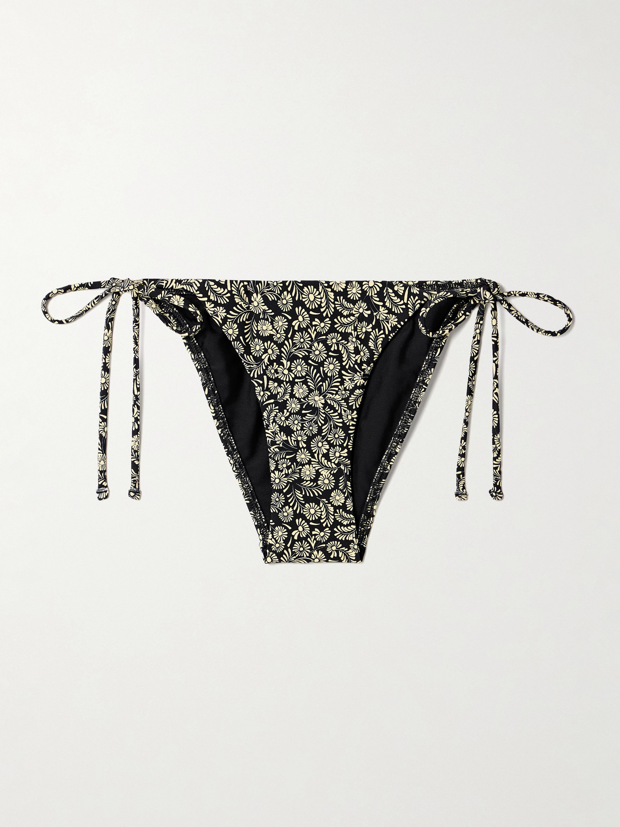 Matteau The String Floral-print Recycled Bikini Briefs In Black