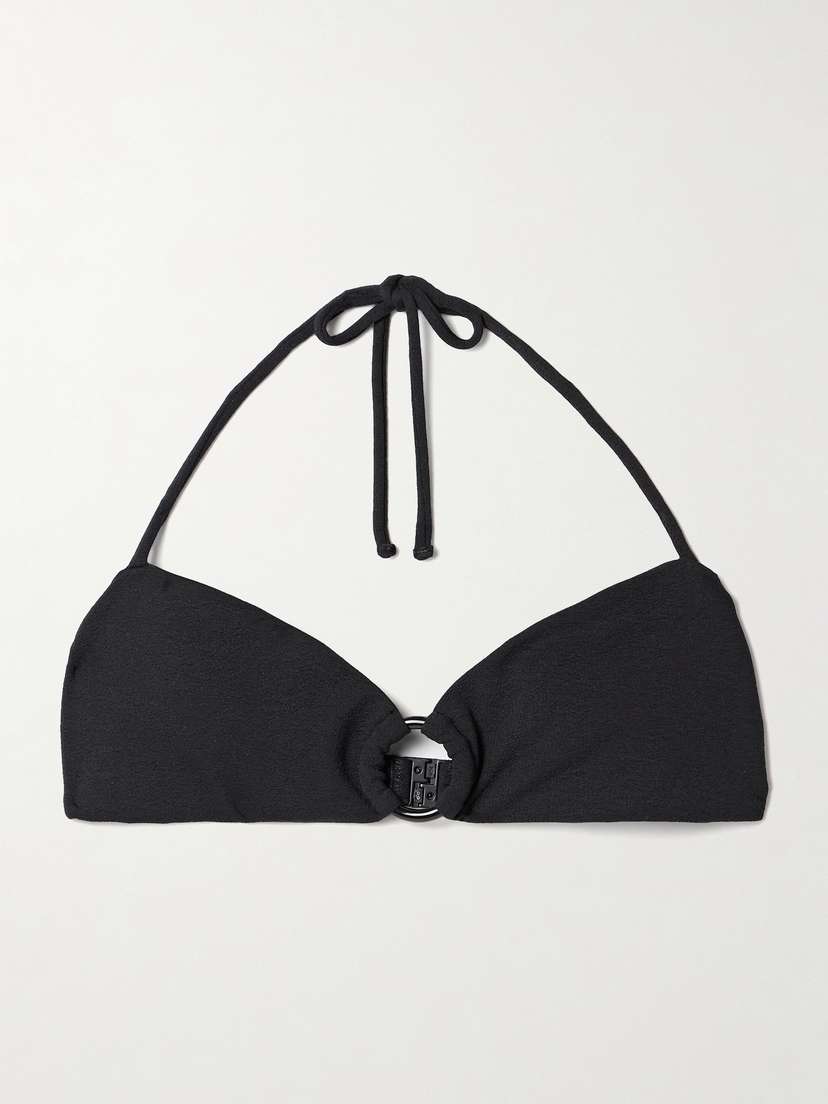 Matteau Embellished Stretch Recycled Halterneck Bikini Top