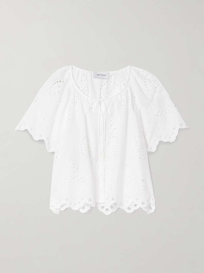 Matteau Scalloped Broderie Anglaise Cotton-poplin Shirt