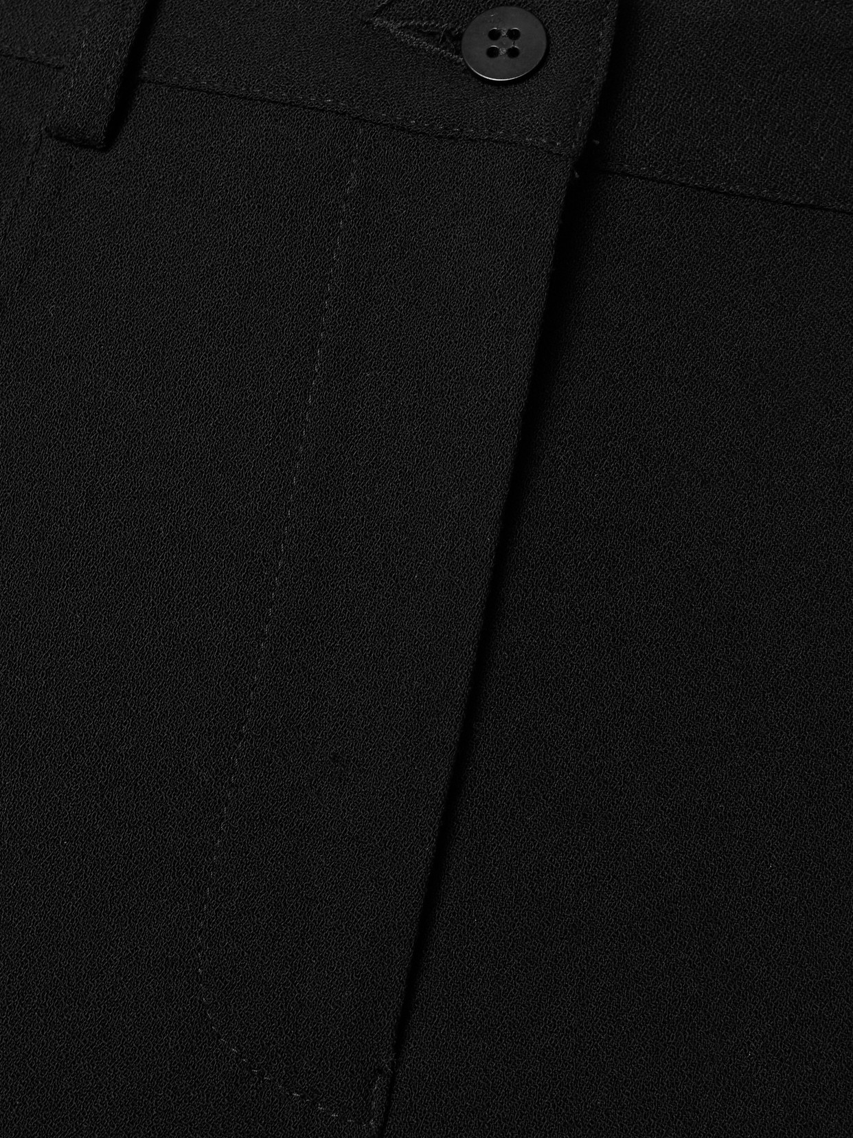 Shop Matteau Wool-blend Crepe Straight-leg Pants In Black