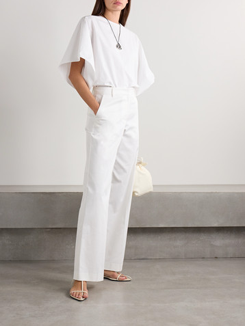 Matteau Organic cotton-blend twill straight-leg pants