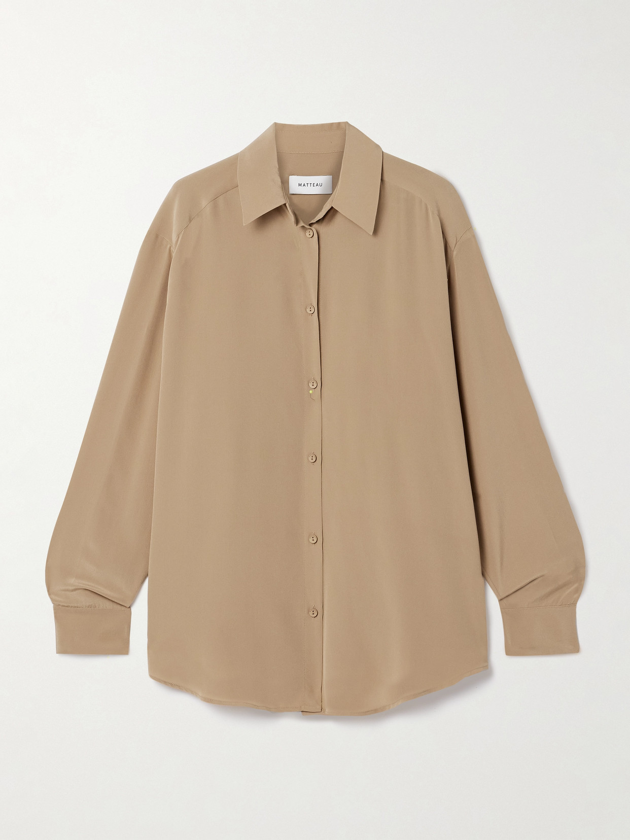 Matteau Silk Crepe De Chine Shirt In Neutrals