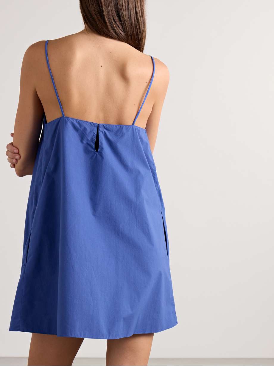 organic cotton-poplin mini dress