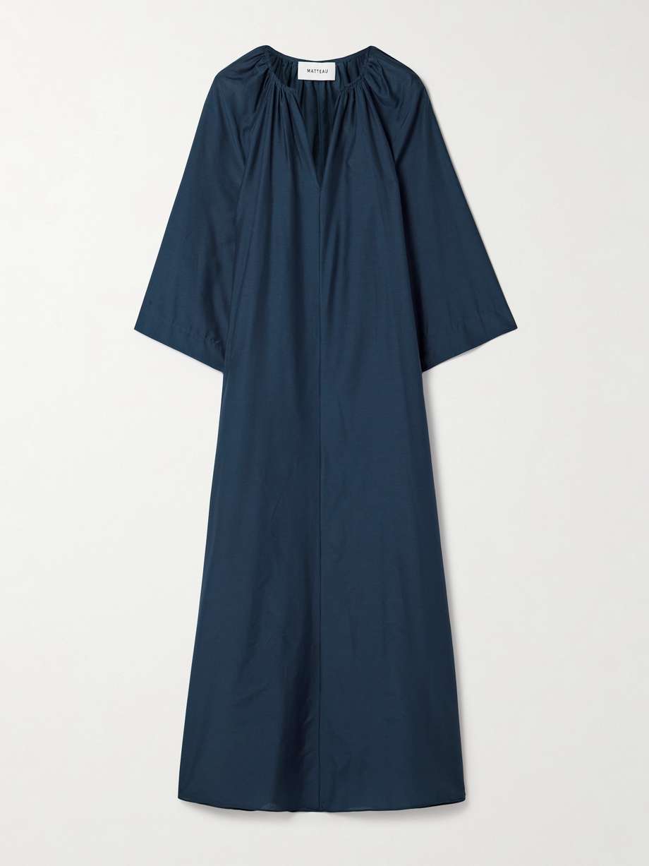 organic cotton and silk-blend maxi dress
