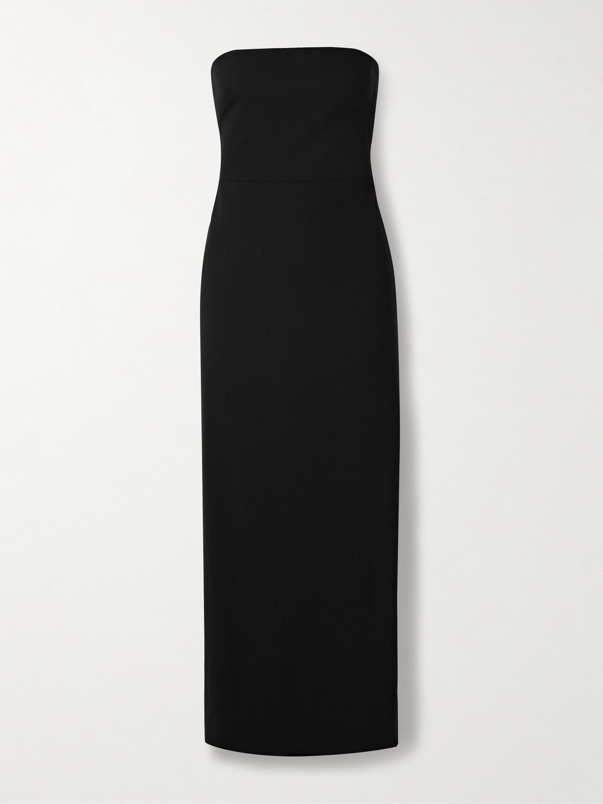 Matteau - Strapless Wool-blend Crepe Midi Dress - Black