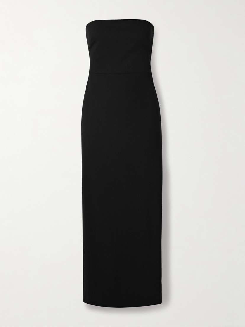 Matteau Strapless Wool-blend Crepe Midi Dress