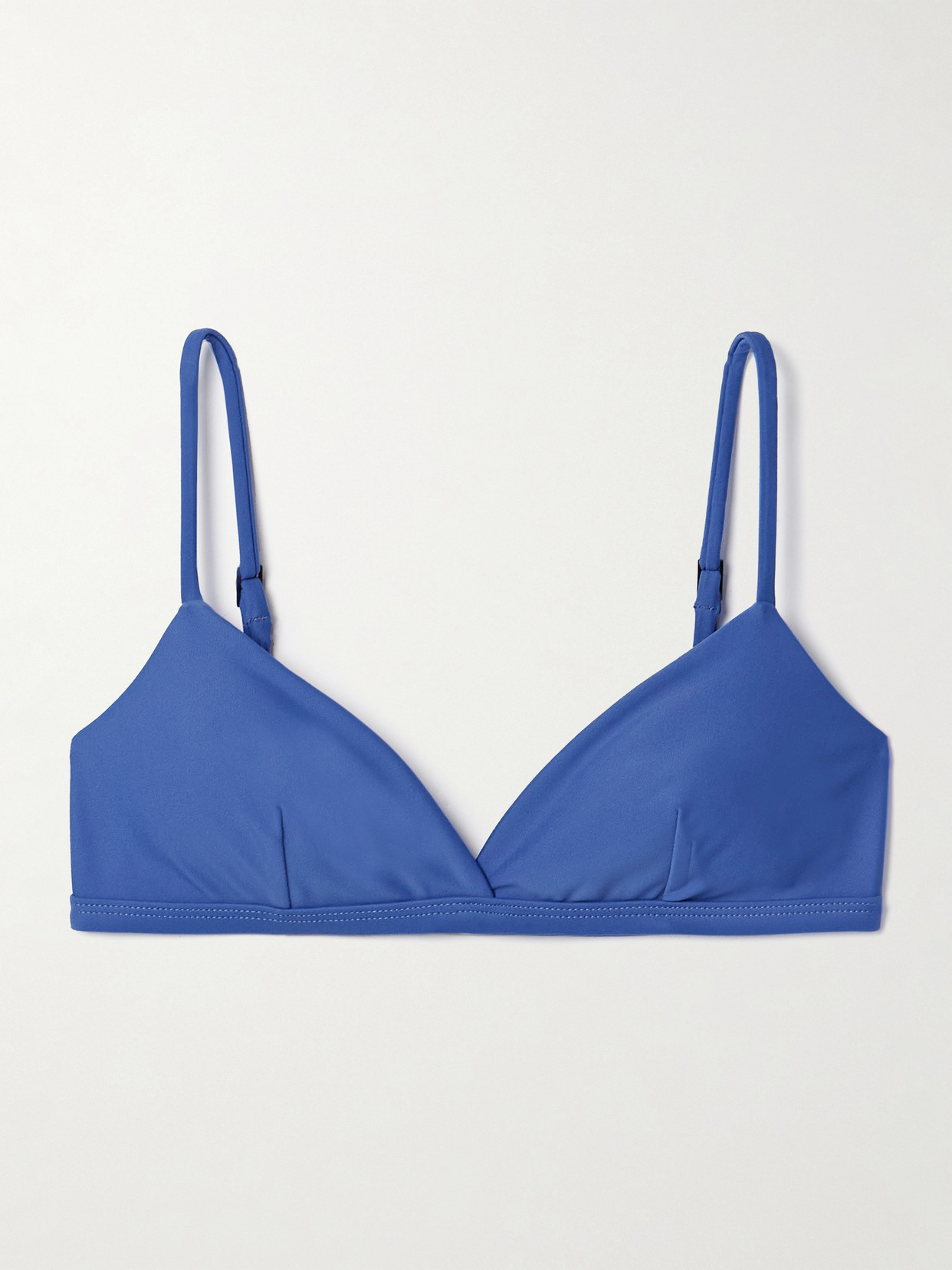 Matteau The Crop Recycled Triangle Bikini Top In Blue
