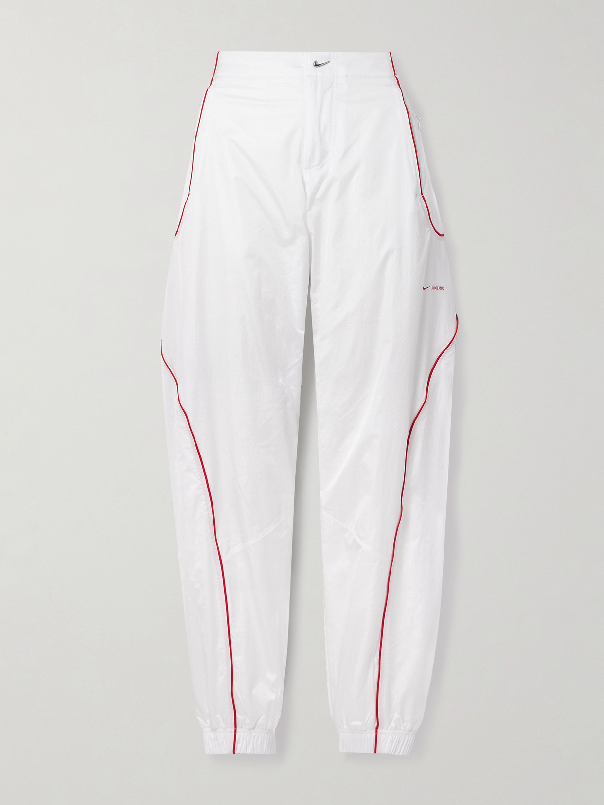 Nike + Jacquemus Nrg Striped Shell Tapered Track Trousers In White