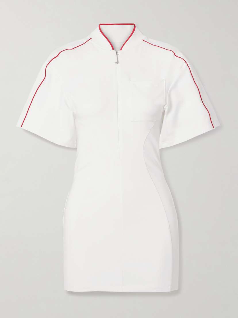 Nike + Jacquemus Nrg Open-back Striped Stretch-jersey Mini Dress
