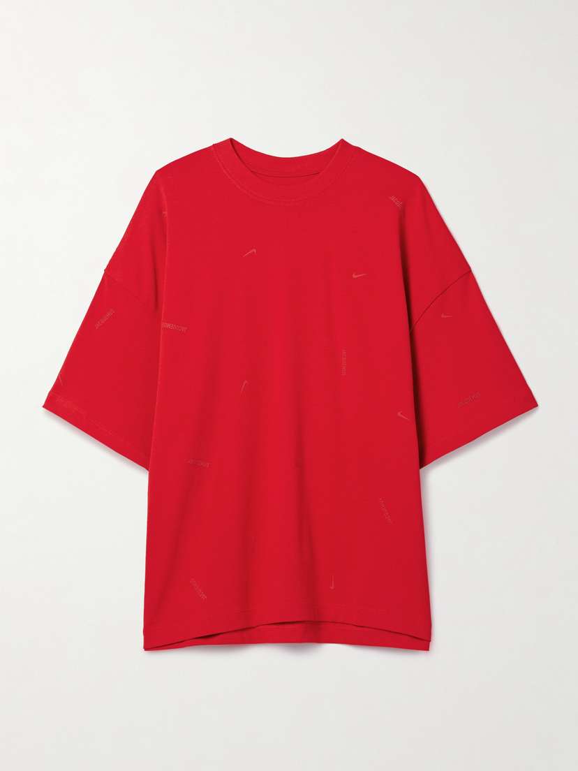 Nike + Jacquemus Oversized Appliquéd Cotton-jersey T-shirt - xx large