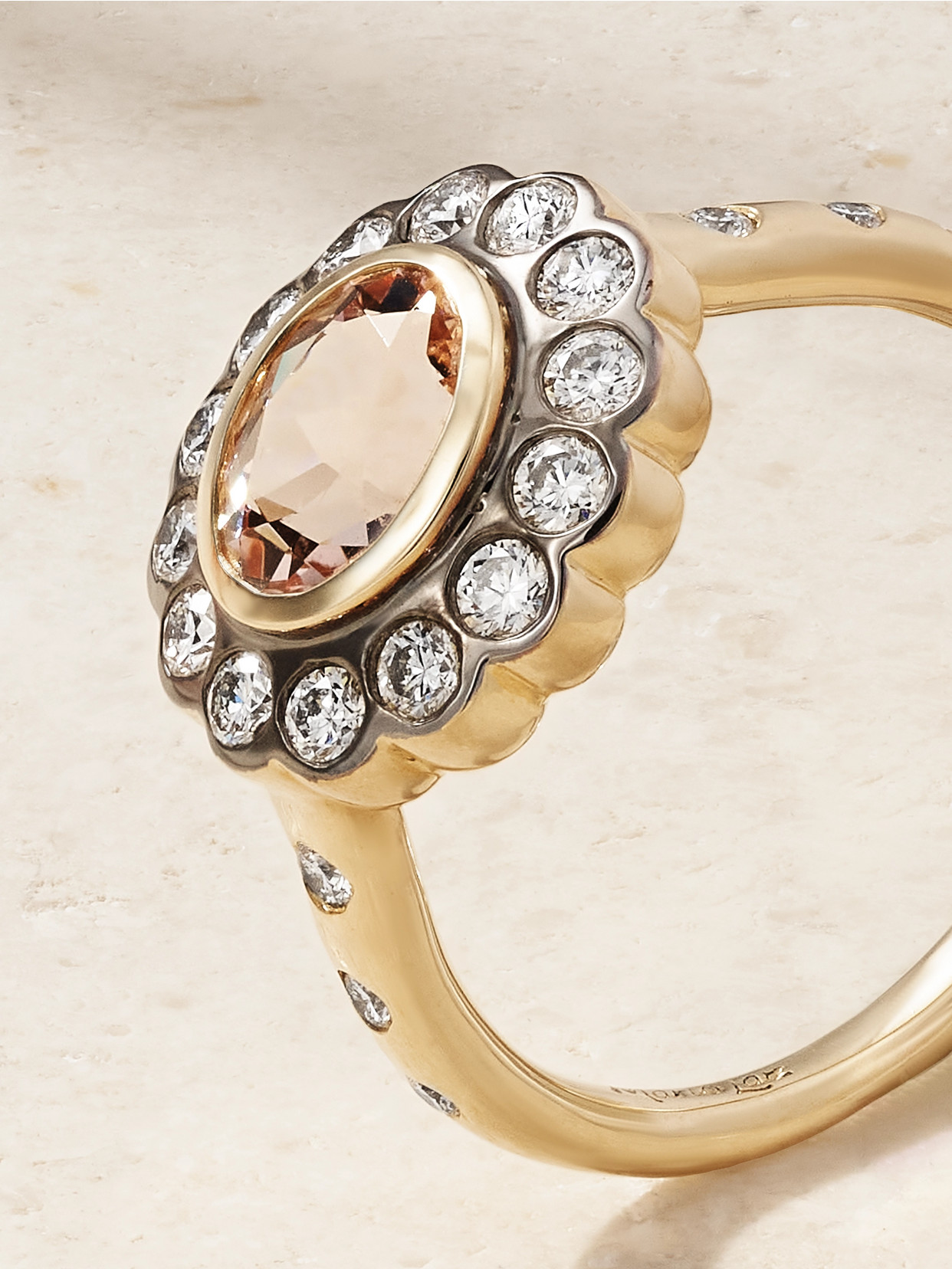 Marlo Laz Lexie 18-karat Gold, Morganite And Diamond Ring In Gold