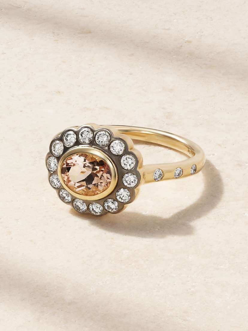 Marlo Laz Lexie 18-karat Gold, Morganite And Diamond Ring