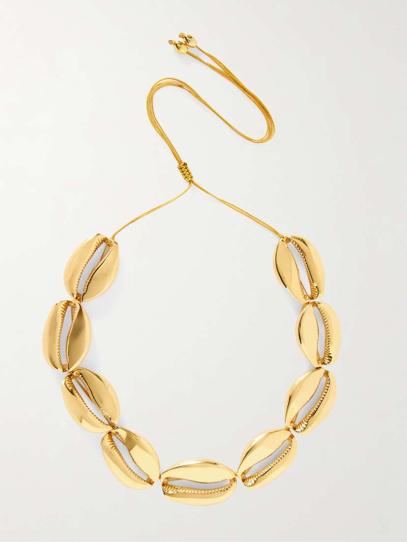 TOHUM Concha Mega Puka Gold-plated Necklace