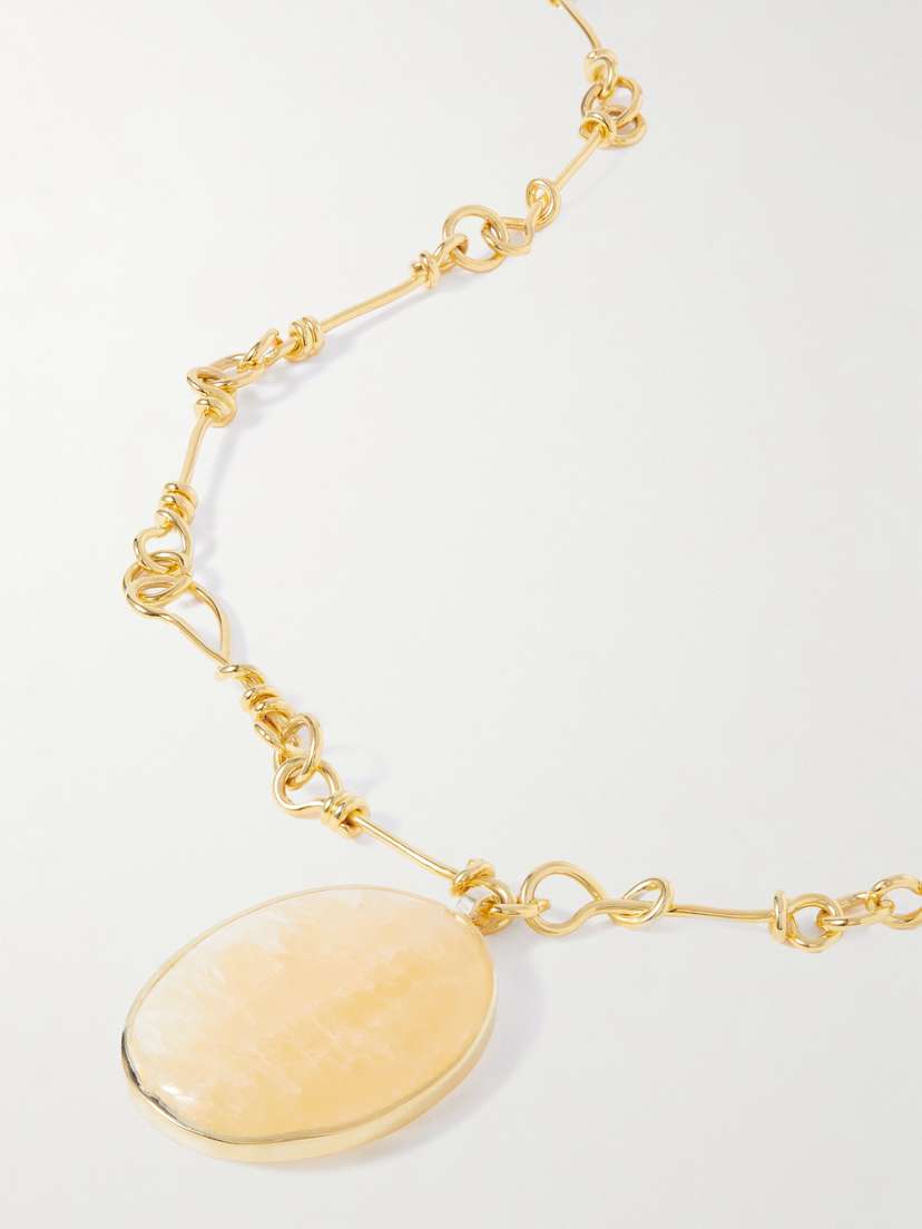 TOHUM Gold-plated Calcite Necklace