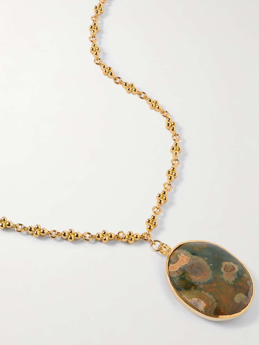 TOHUM Gold-plated Jasper Necklace