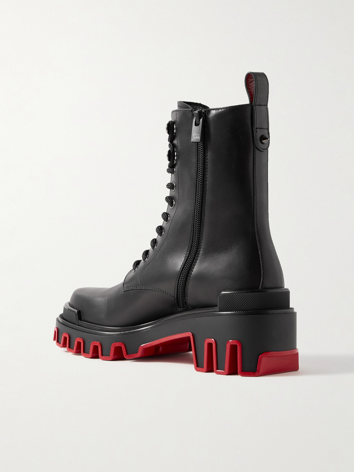 Christian Louboutin Dune Trott Alta Leather Ankle Boots In Black