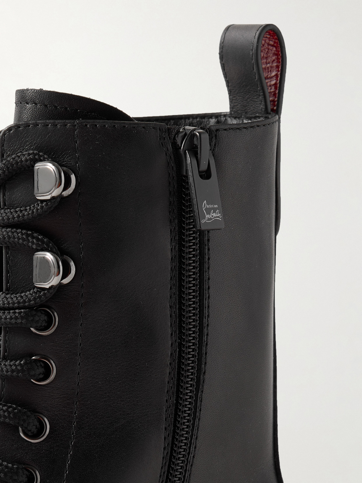 Christian Louboutin Dune Trott Alta Leather Ankle Boots In Black