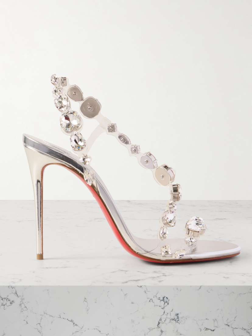 Christian Louboutin Rosalie 100 Crystal-embellished Pvc Sandals