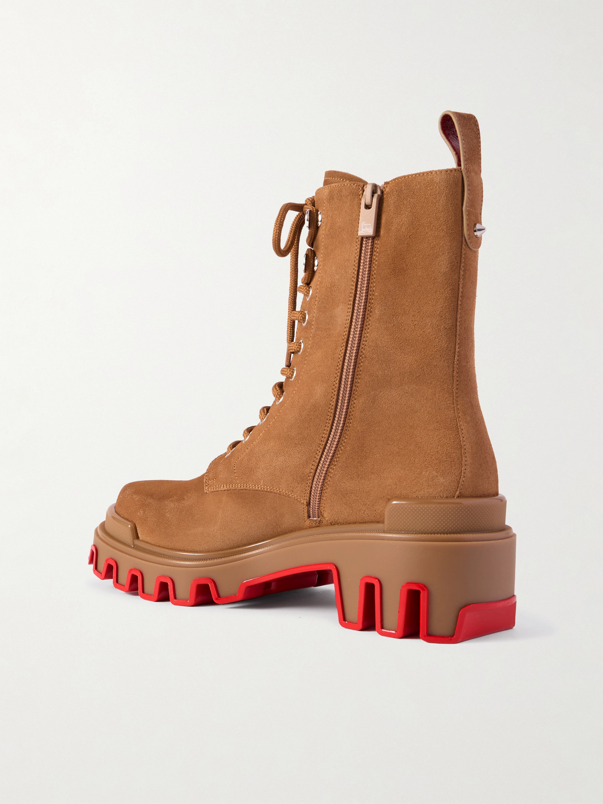 Christian Louboutin Dune Trott Alta Suede Ankle Boots In Neutrals