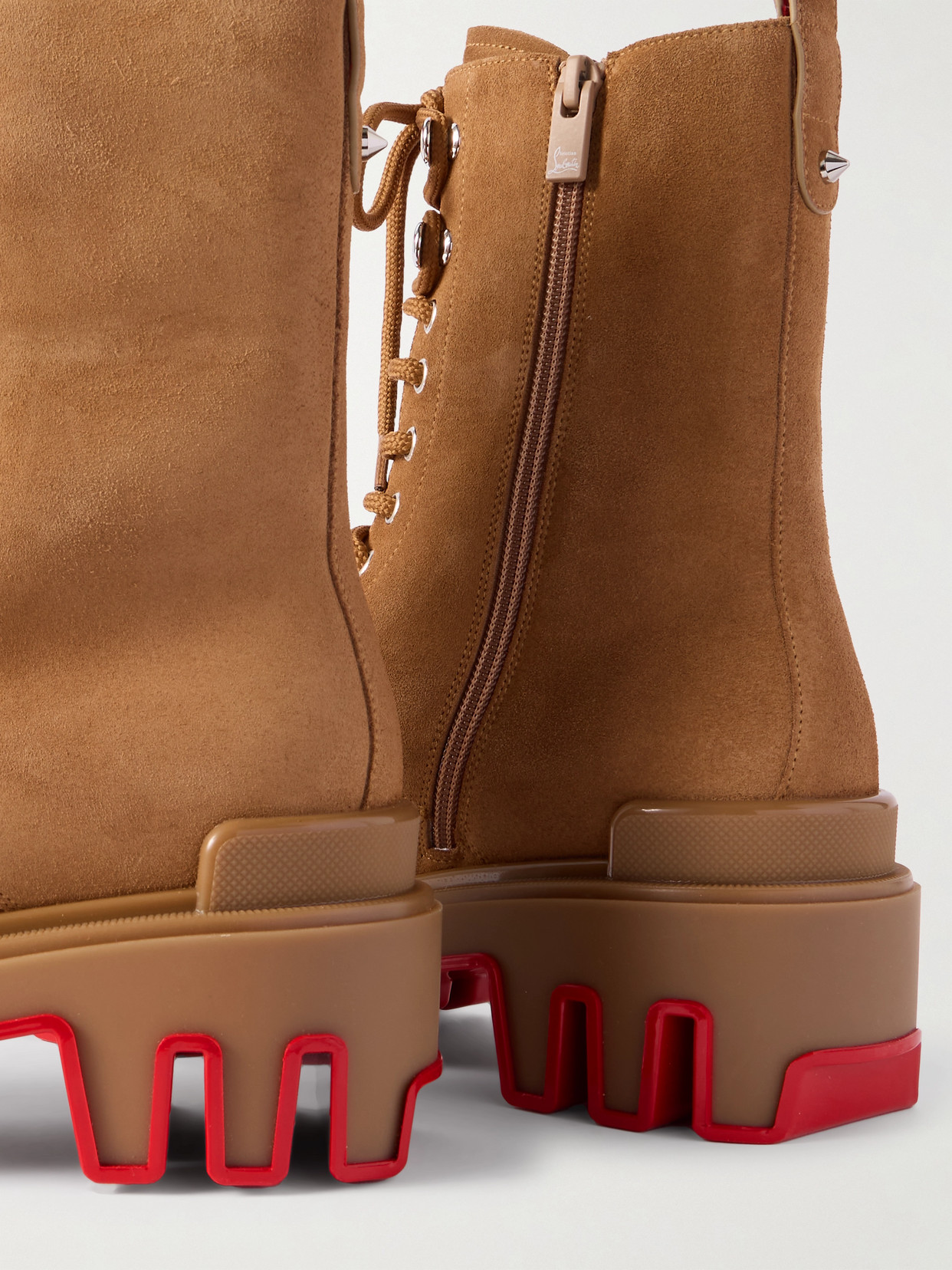 Christian Louboutin Dune Trott Alta Suede Ankle Boots In Neutrals