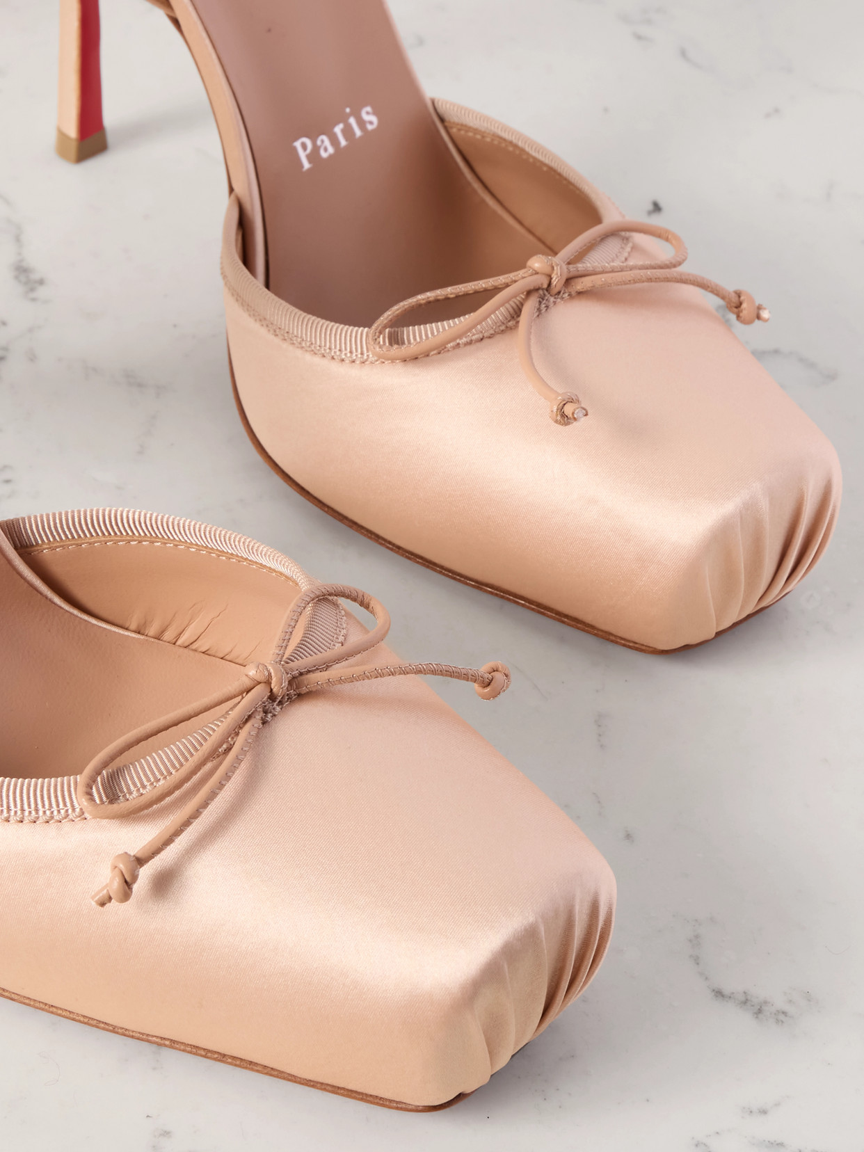 Cassia 100 Bow-Detailed Satin-Crepe Pumps