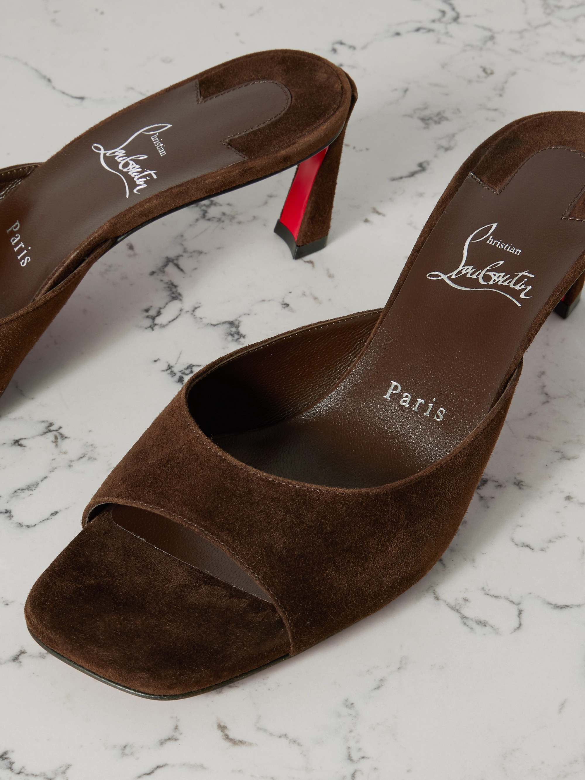 CHRISTIAN LOUBOUTIN Condora 55 suede mules thumbnail