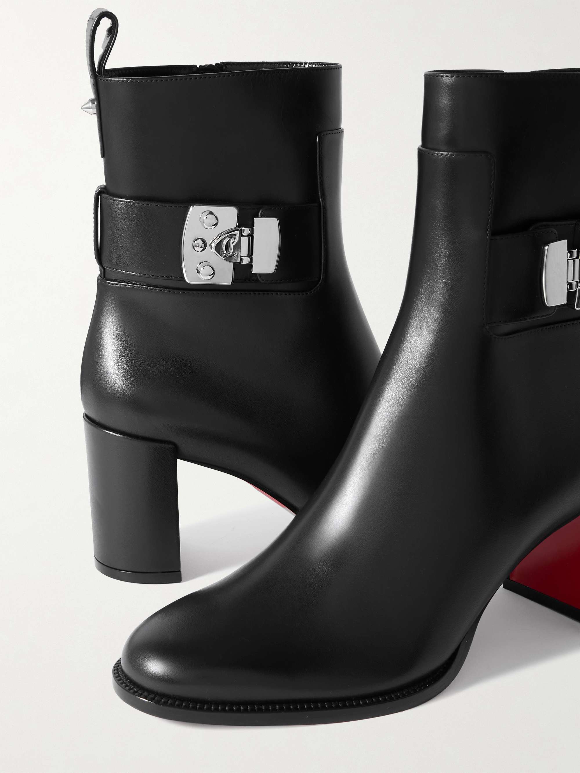 Booty Lock 70 embellished leather ankle boots black IT36.5