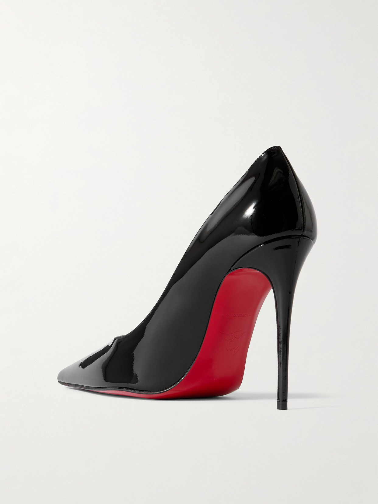 Christian Louboutin Womens  Pigalle 85 Patent-leather Courts In Blue