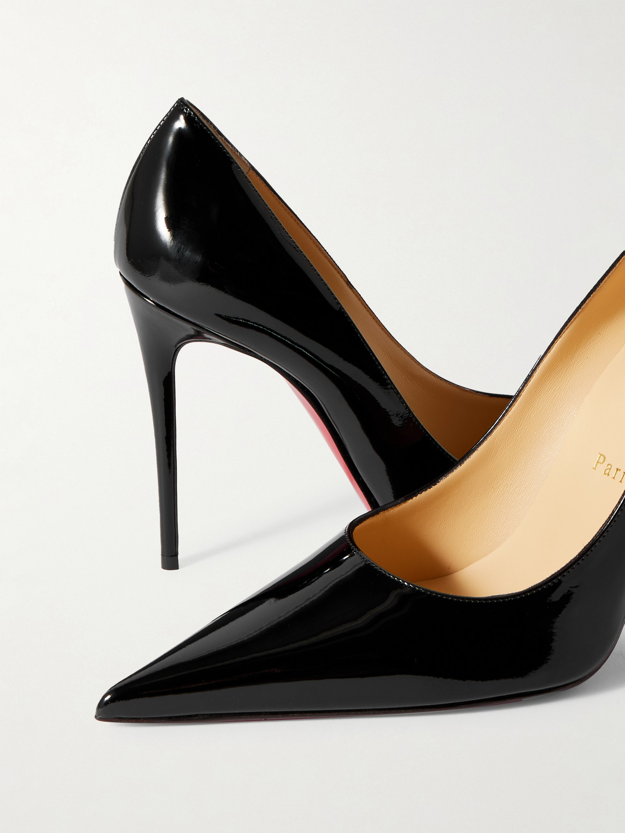 Christian Louboutin Womens  Pigalle 85 Patent-leather Courts In Blue