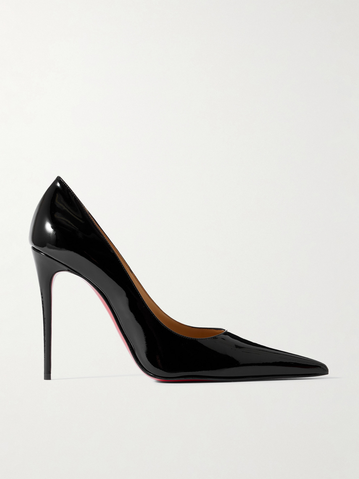 Shop Christian Louboutin Kate Max 100 Patent-leather Pumps In Black