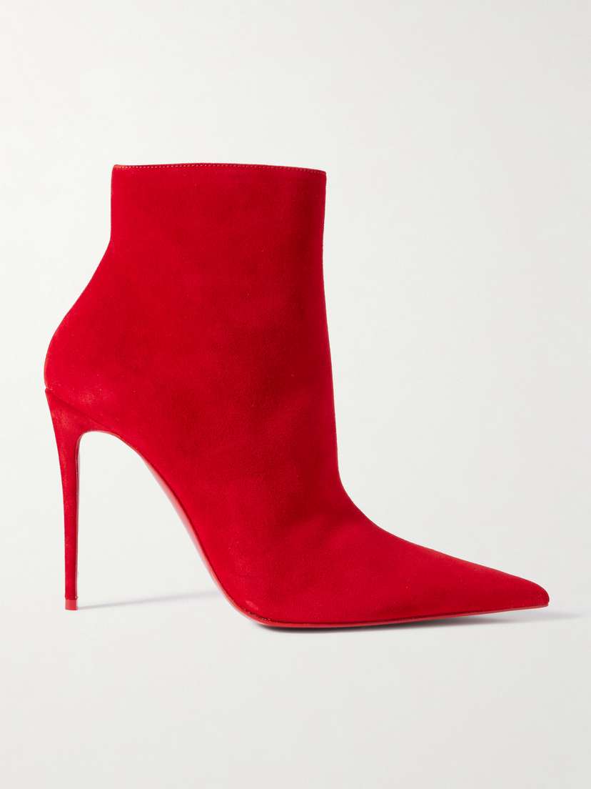 Christian Louboutin Kate Max 100 Suede Ankle Boots