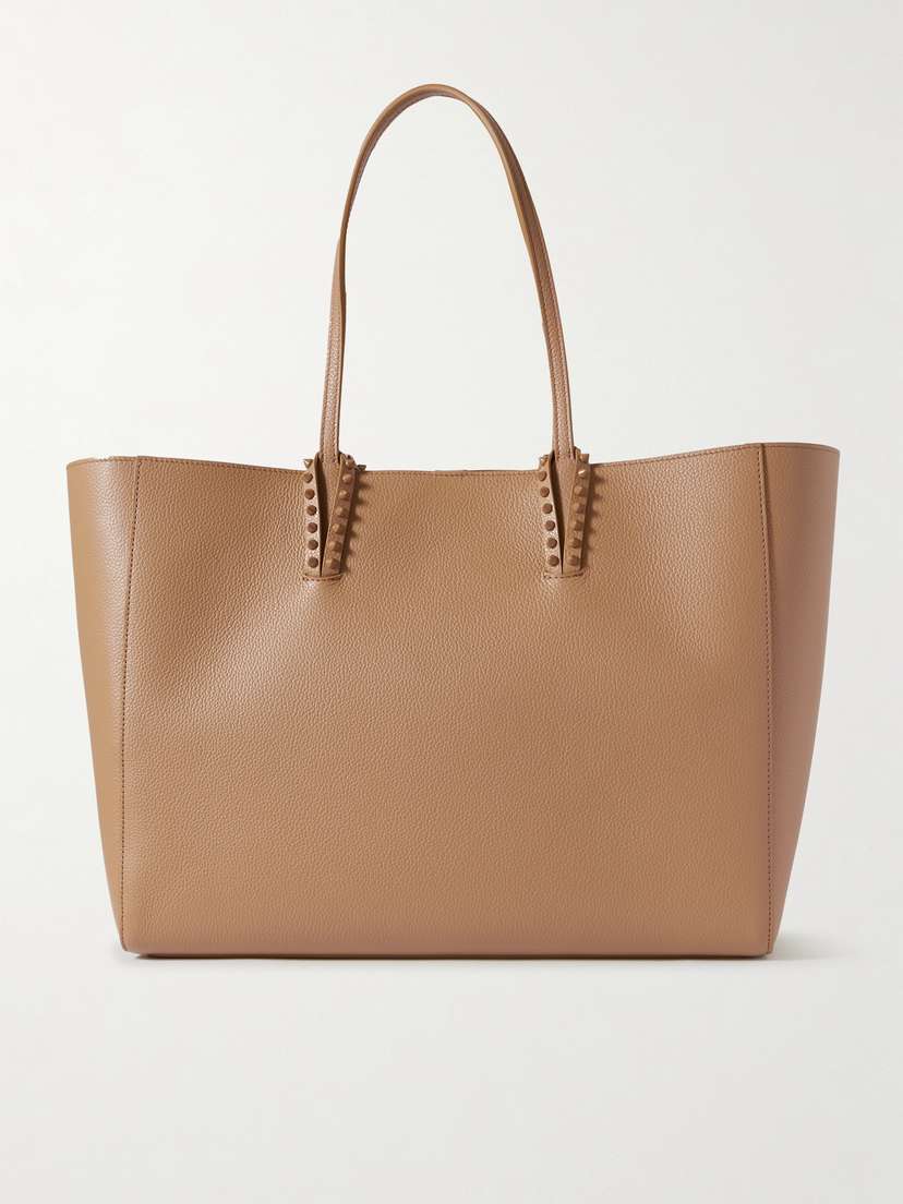 Christian Louboutin Cabata Large Studded Textured-leather Tote