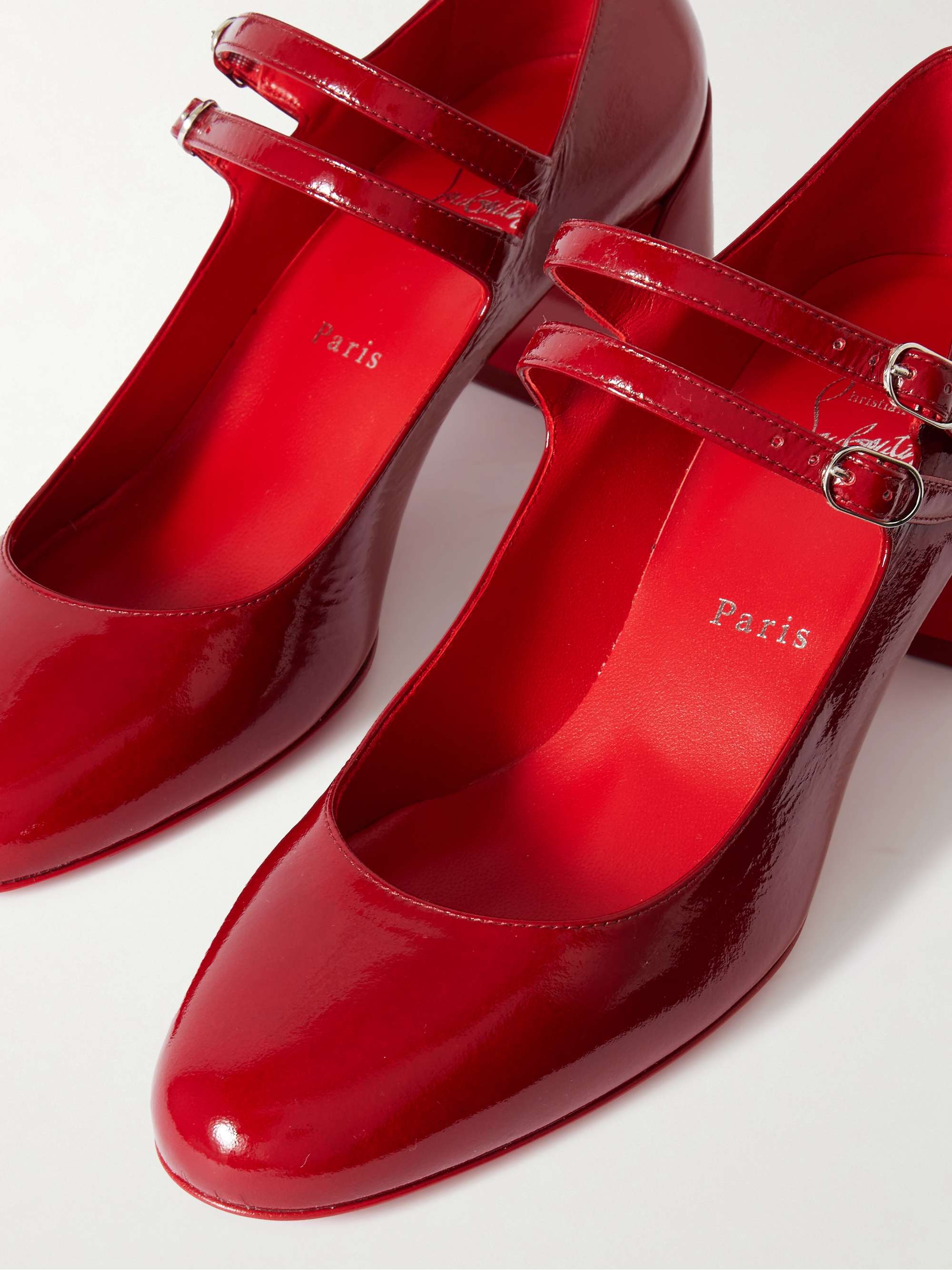 Christian Louboutin // Black Patent Leather Miss Gena 85
