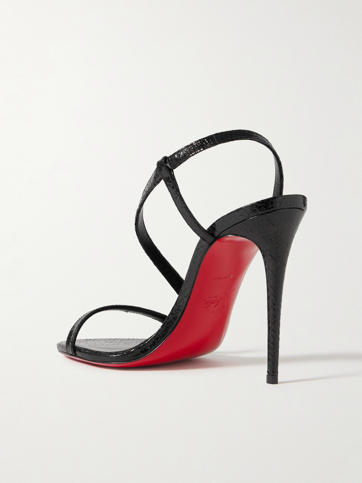 Rosalie 100 Cracked-Leather Sandals