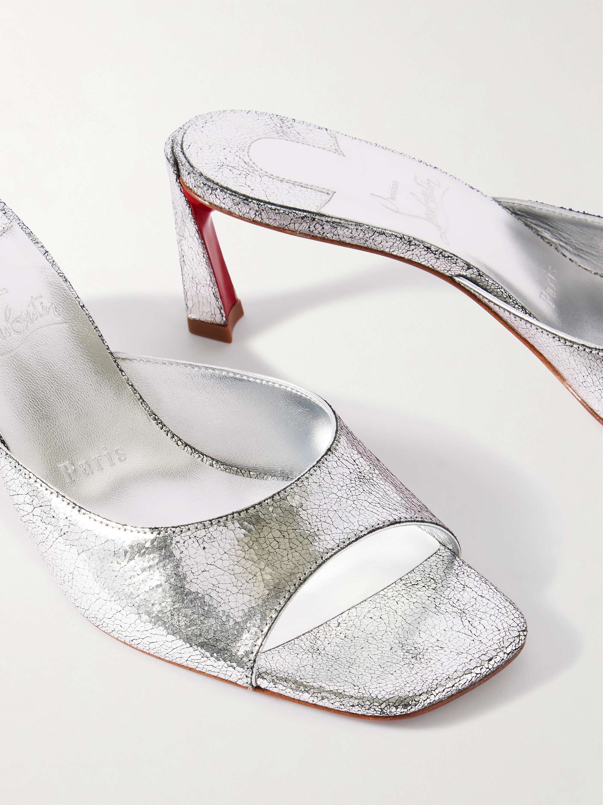 CHRISTIAN LOUBOUTIN Condora 55 metallic cracked-leather