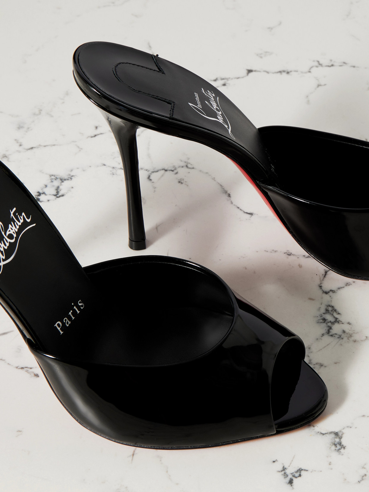 Me Dolly 100 Patent-Leather Mules
