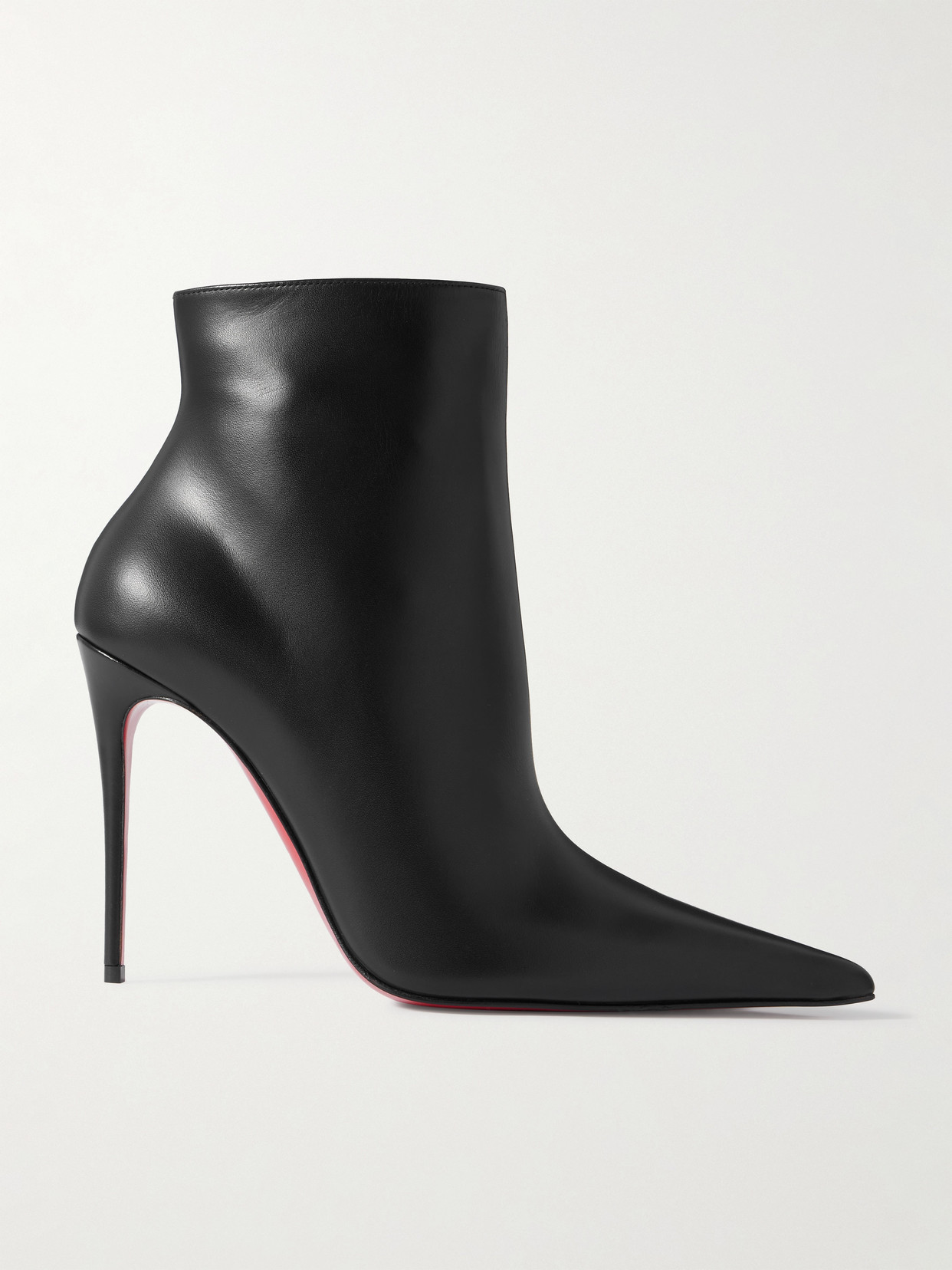 Shop Christian Louboutin Kate Max 100 Leather Ankle Boots In Black