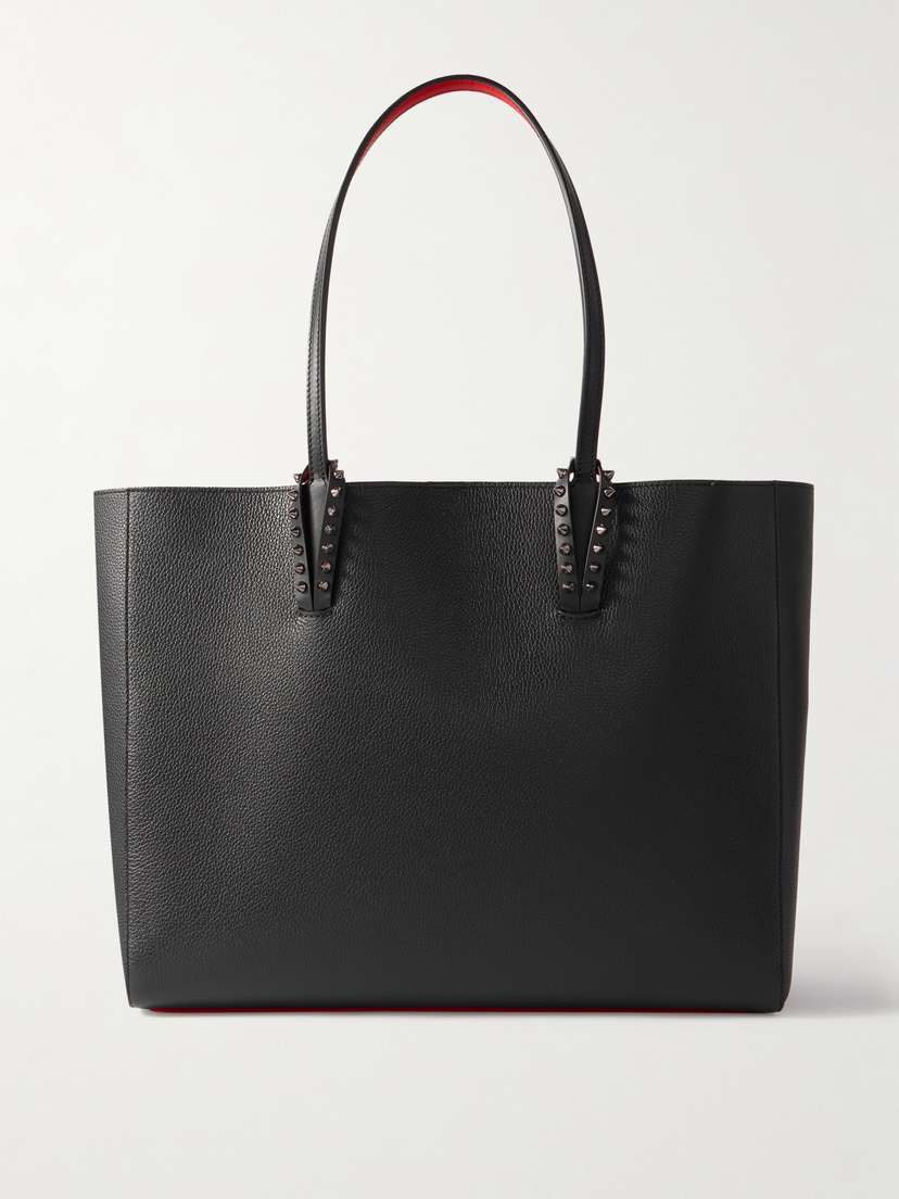 Christian Louboutin Cabata Large Studded Textured-leather Tote