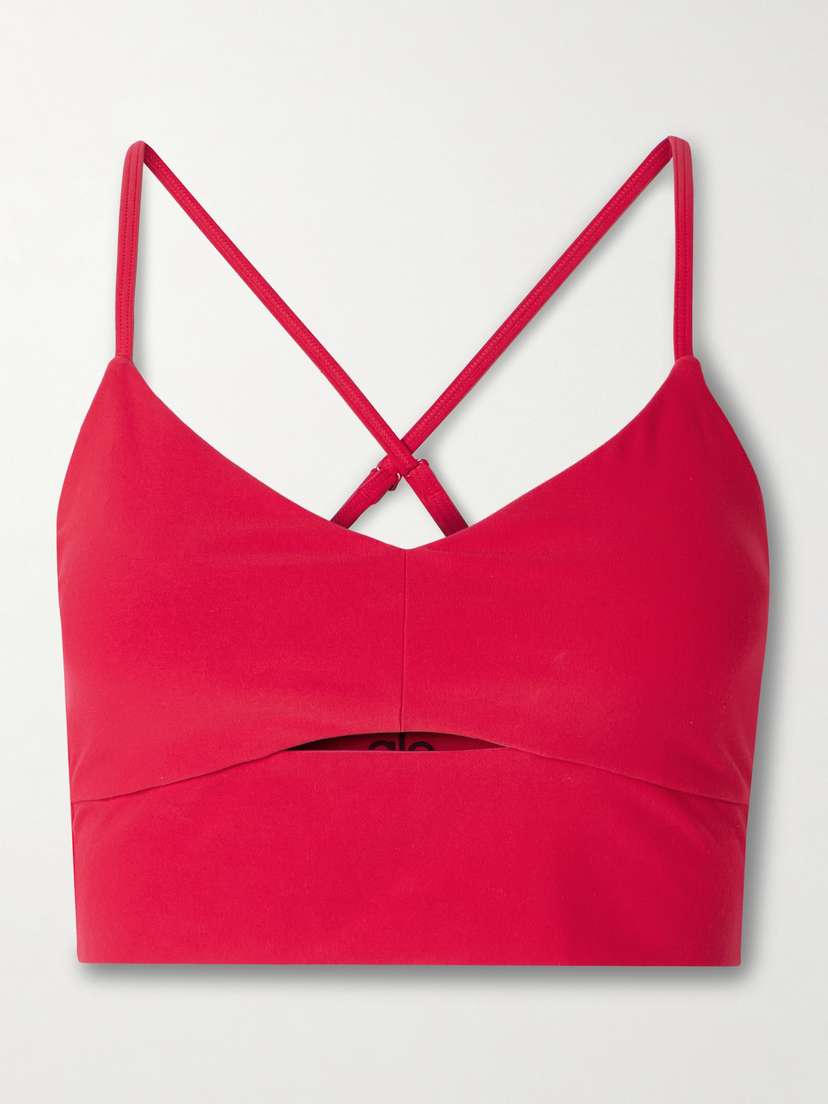 Alo Yoga Alosoft Highlight Cutout Stretch Sports Bra