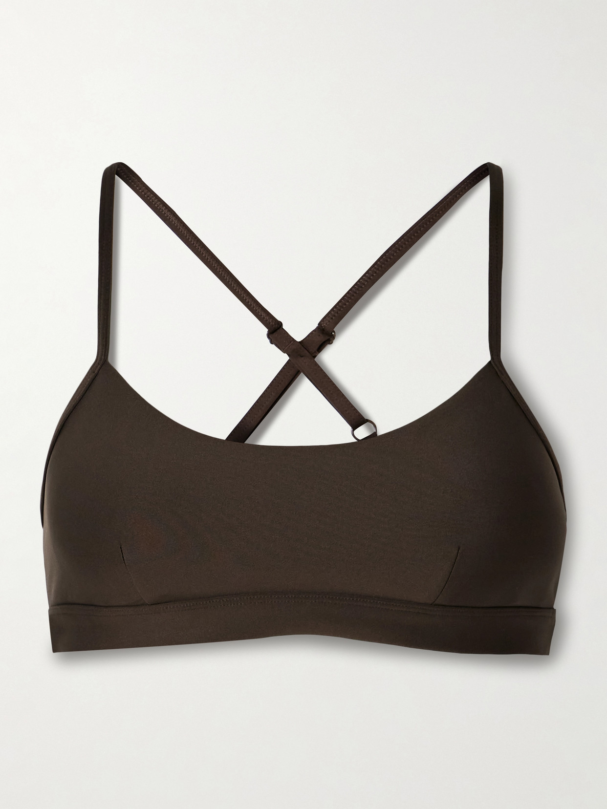Alo Yoga Intrigue Cutout Airlift Sports Bra In Brown