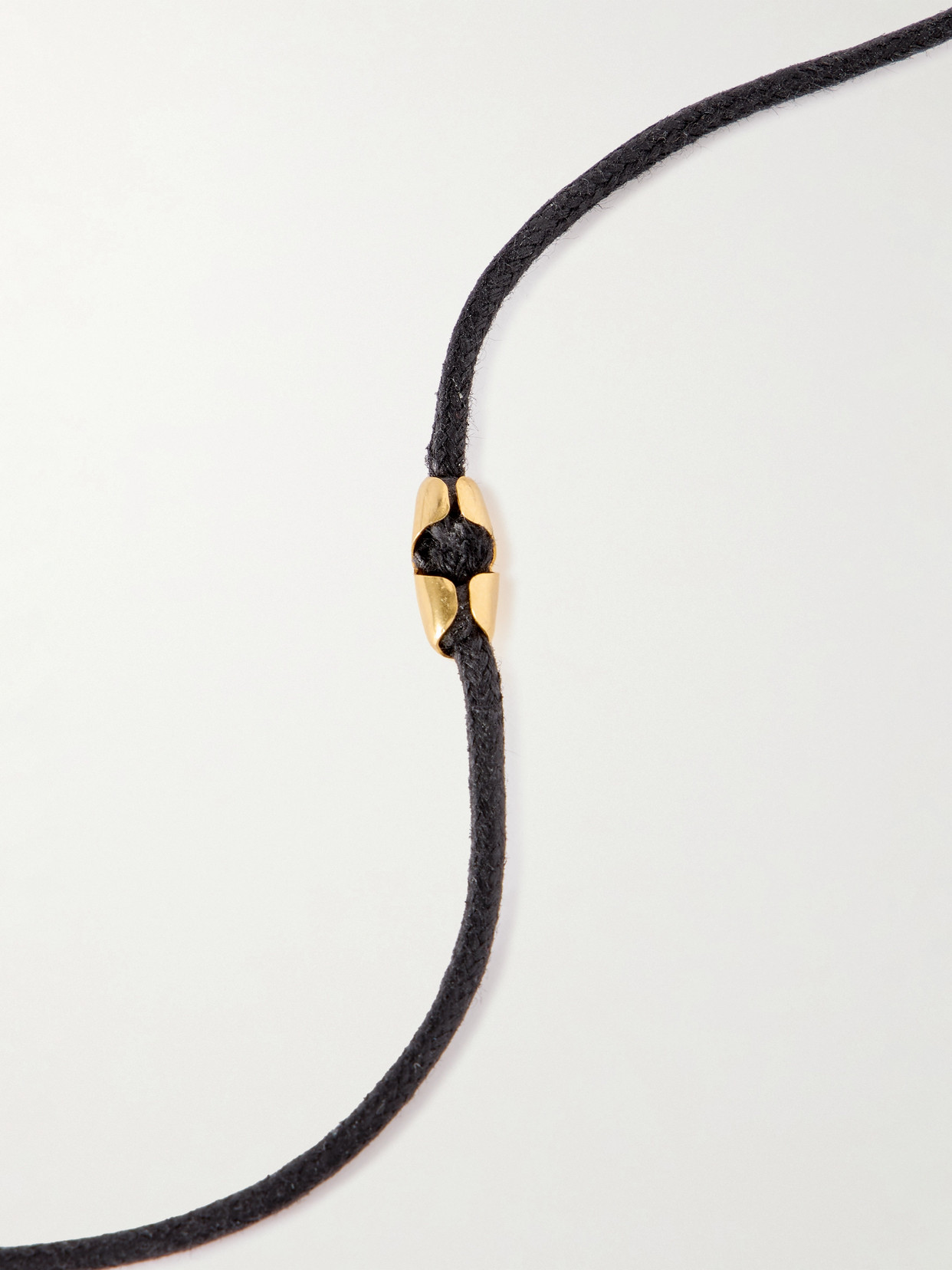 Ysso The Birth Of Venus Gold-plated And Cord Necklace In Gold