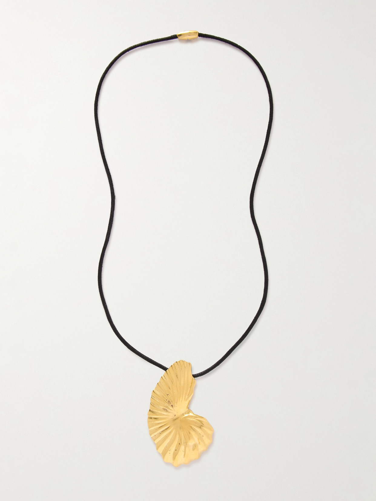 Ysso The Birth Of Venus Gold-plated And Cord Necklace In Gold