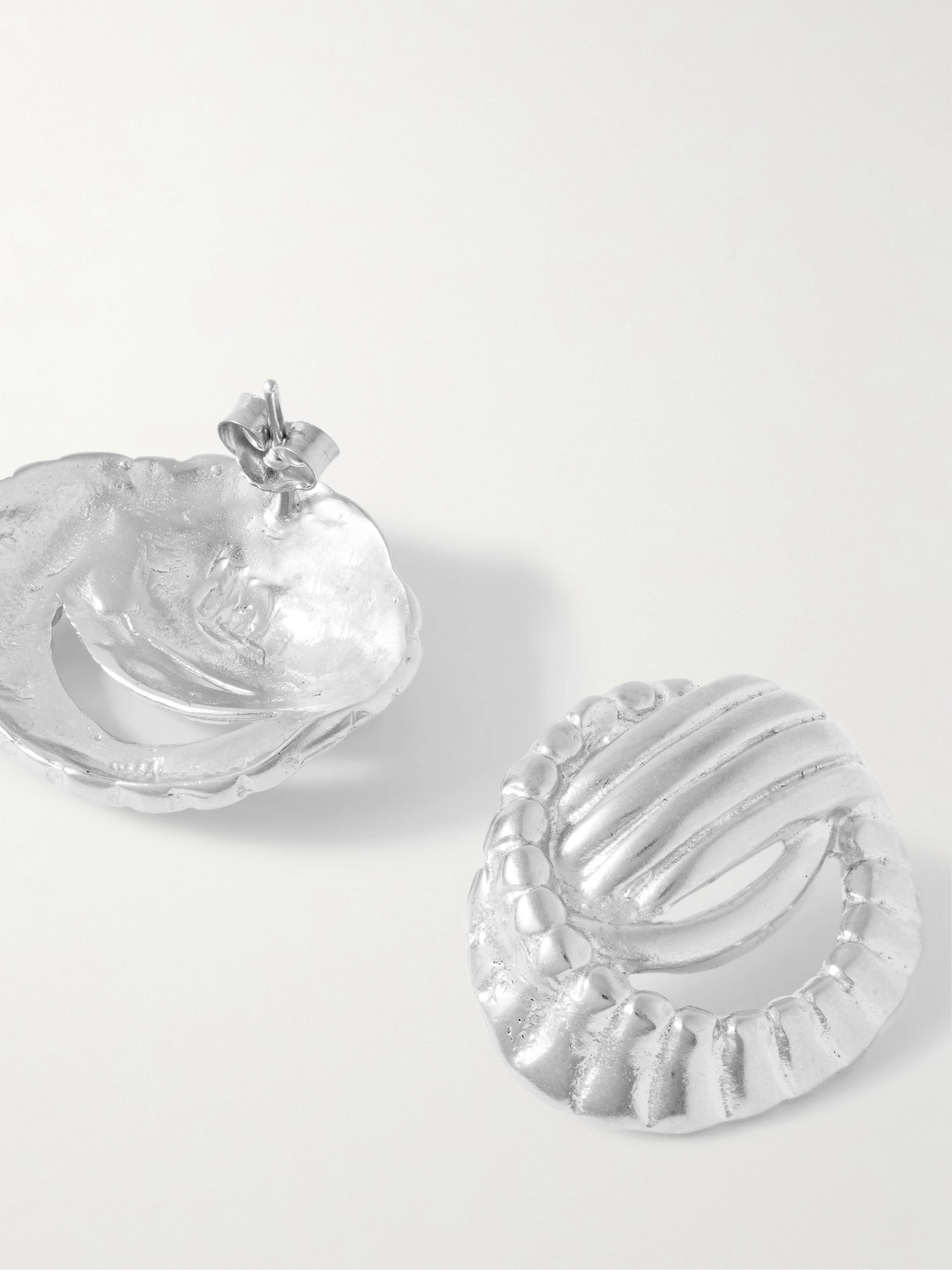Ysso Nike Sterling Silver Earrings In Silver