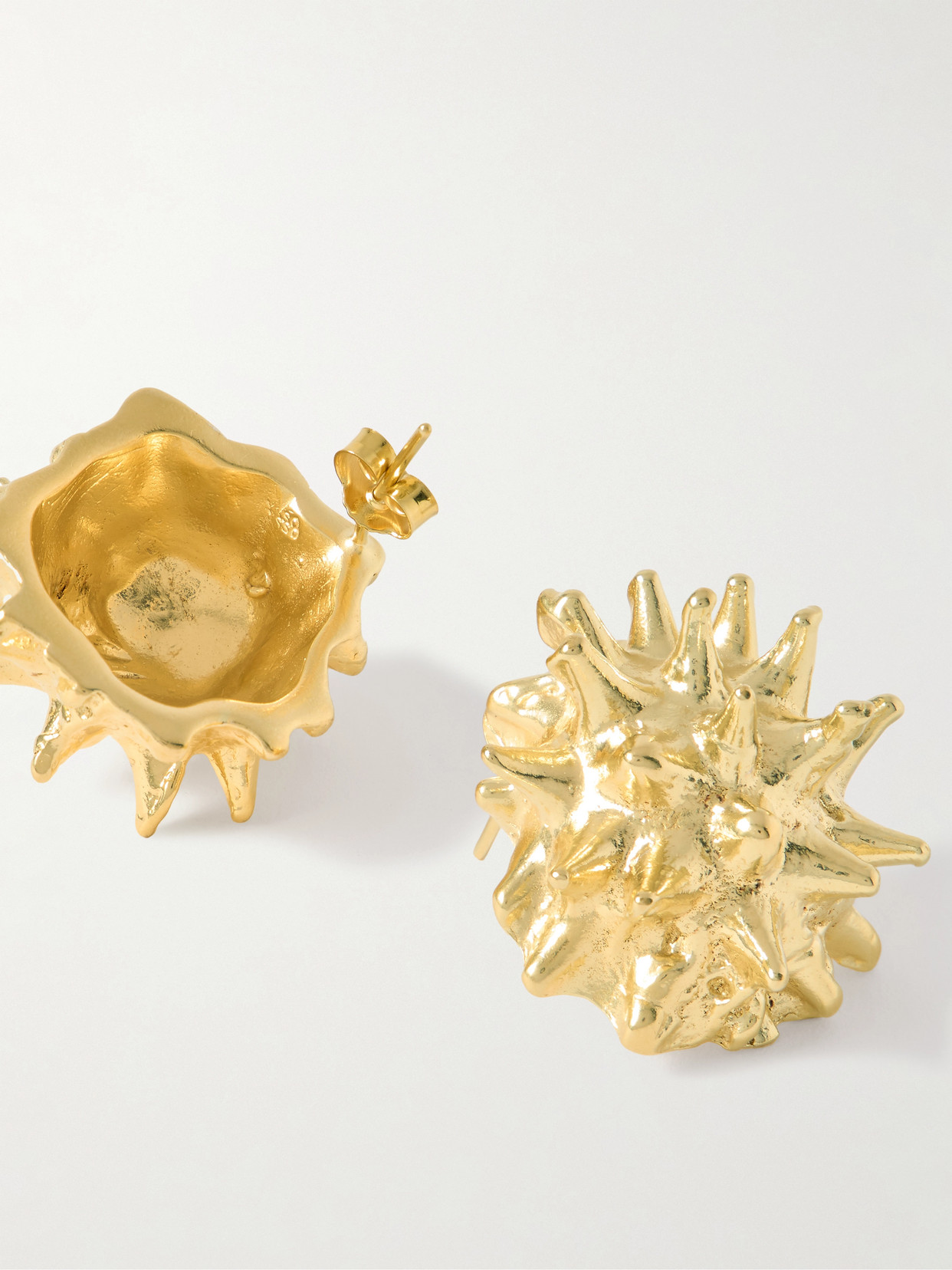 Ysso Sea Urchin Gold-plated Earrings In Gold